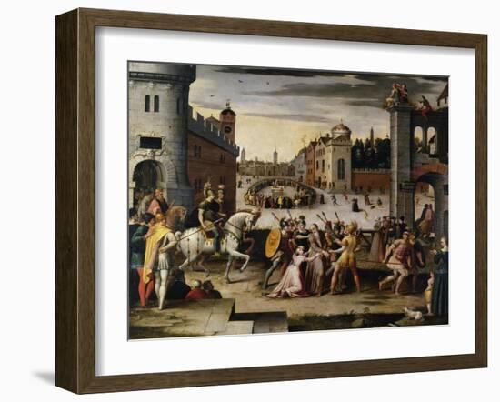 Arrest and Execution of Thomas More Chancellor to Henry VIII of England' C1541-1599-Antoine Caron-Framed Giclee Print