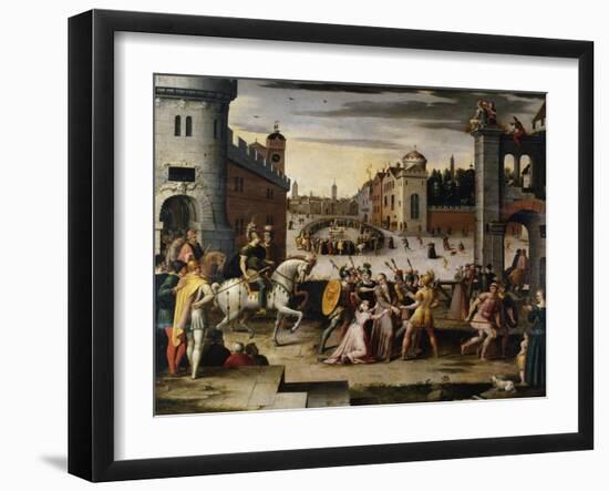 Arrest and Execution of Thomas More Chancellor to Henry VIII of England' C1541-1599-Antoine Caron-Framed Giclee Print