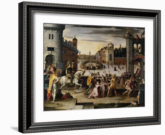 Arrest and Execution of Thomas More Chancellor to Henry VIII of England' C1541-1599-Antoine Caron-Framed Giclee Print