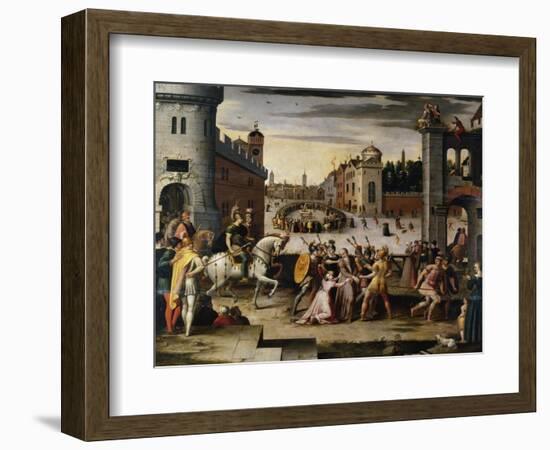 Arrest and Execution of Thomas More Chancellor to Henry VIII of England' C1541-1599-Antoine Caron-Framed Giclee Print