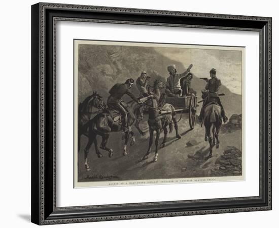 Arrest of a Half-Breed Whiskey Smuggler by Canadian Mounted Police-Frederic Remington-Framed Giclee Print