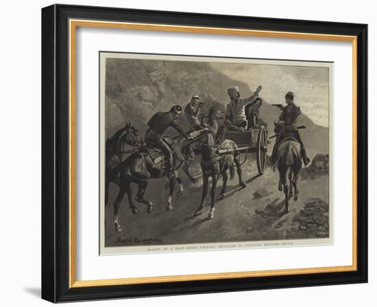 Arrest of a Half-Breed Whiskey Smuggler by Canadian Mounted Police-Frederic Remington-Framed Giclee Print