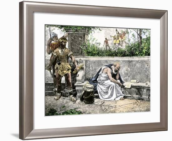 Arrest of Archimedes, Leading to His Death-null-Framed Giclee Print