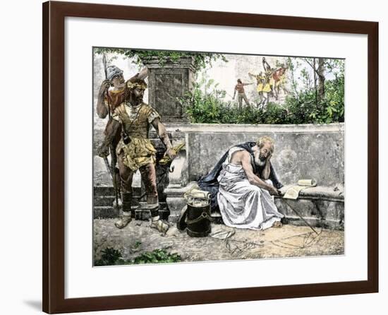 Arrest of Archimedes, Leading to His Death-null-Framed Giclee Print