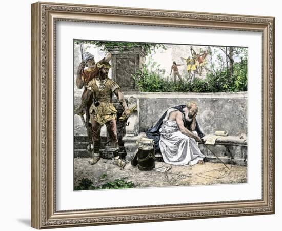 Arrest of Archimedes, Leading to His Death-null-Framed Giclee Print