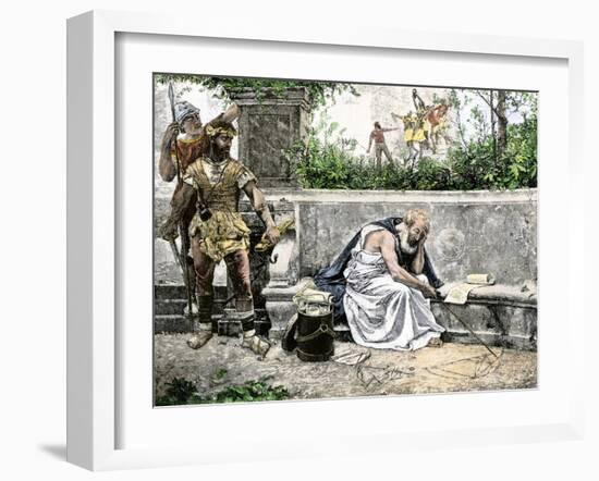 Arrest of Archimedes, Leading to His Death-null-Framed Giclee Print