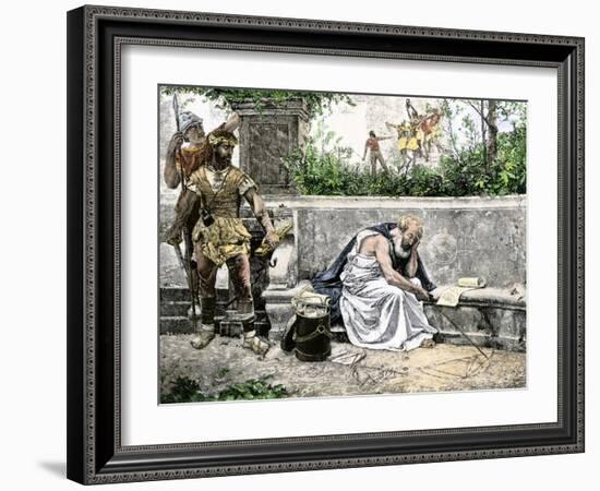 Arrest of Archimedes, Leading to His Death-null-Framed Giclee Print