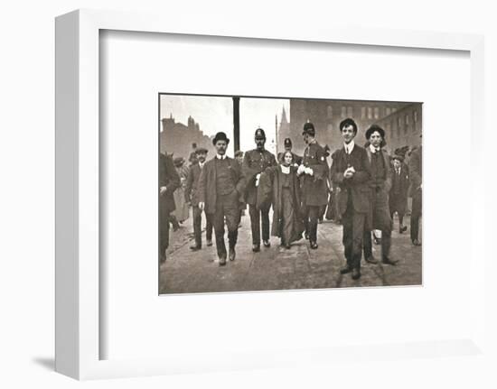 Arrest of Dora Marsden, British suffragette, outside the Victoria University of Manchester, 1909-Unknown-Framed Photographic Print