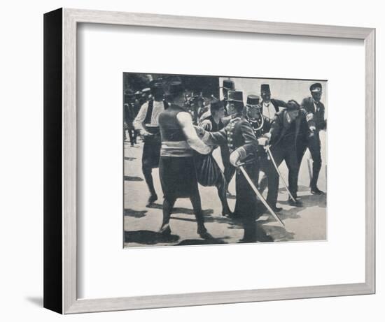 Arrest of Gavrilo Princip, assassin of Archduke Franz Ferdinand, 1914-Unknown-Framed Photographic Print