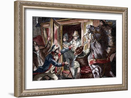 Arrest of King Louis XVI (1754-1793) and His Family at Varennes, June 21, 1791-Adolf Closs-Framed Giclee Print