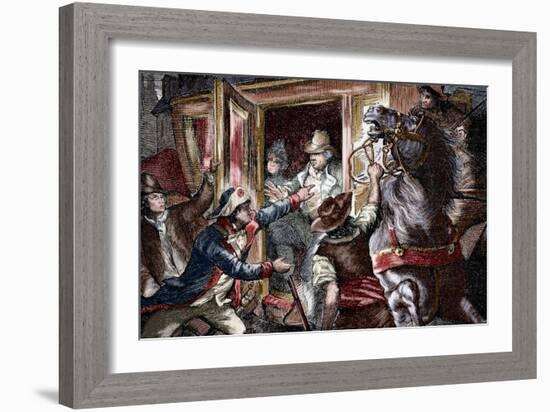 Arrest of King Louis XVI (1754-1793) and His Family at Varennes, June 21, 1791-Adolf Closs-Framed Giclee Print