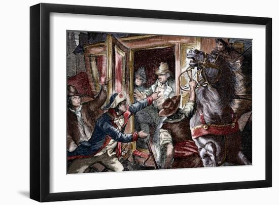 Arrest of King Louis XVI (1754-1793) and His Family at Varennes, June 21, 1791-Adolf Closs-Framed Giclee Print