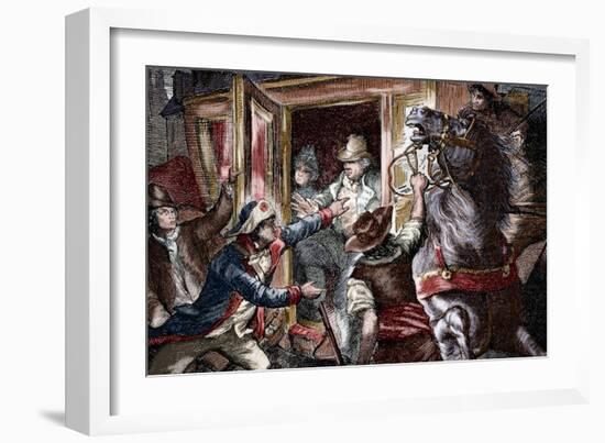 Arrest of King Louis XVI (1754-1793) and His Family at Varennes, June 21, 1791-Adolf Closs-Framed Giclee Print