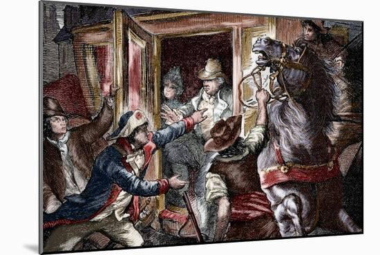 Arrest of King Louis XVI (1754-1793) and His Family at Varennes, June 21, 1791-Adolf Closs-Mounted Giclee Print