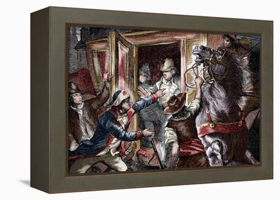 Arrest of King Louis XVI (1754-1793) and His Family at Varennes, June 21, 1791-Adolf Closs-Framed Premier Image Canvas