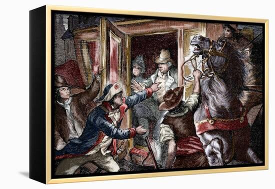 Arrest of King Louis XVI (1754-1793) and His Family at Varennes, June 21, 1791-Adolf Closs-Framed Premier Image Canvas