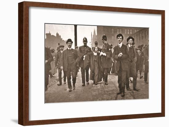 Arrest of Miss Dora Marsden Outside the Victoria University of Manchester, 4th October 1909-English Photographer-Framed Photographic Print