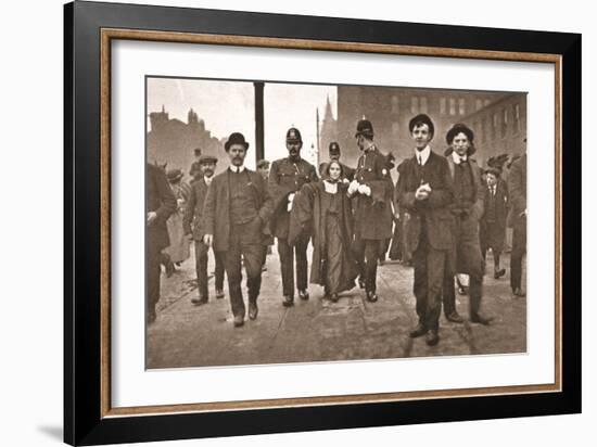 Arrest of Miss Dora Marsden Outside the Victoria University of Manchester, 4th October 1909-English Photographer-Framed Photographic Print