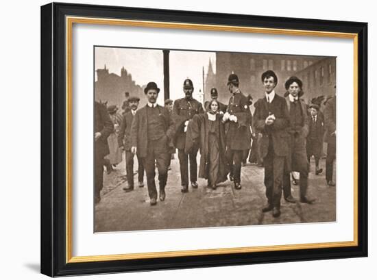 Arrest of Miss Dora Marsden Outside the Victoria University of Manchester, 4th October 1909-English Photographer-Framed Photographic Print