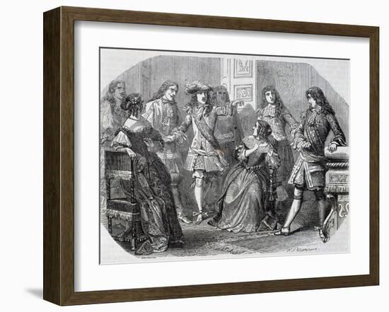 Arrest of Nicolas Fouquet Superintendent of Finance-Felix Philippoteaux-Framed Giclee Print