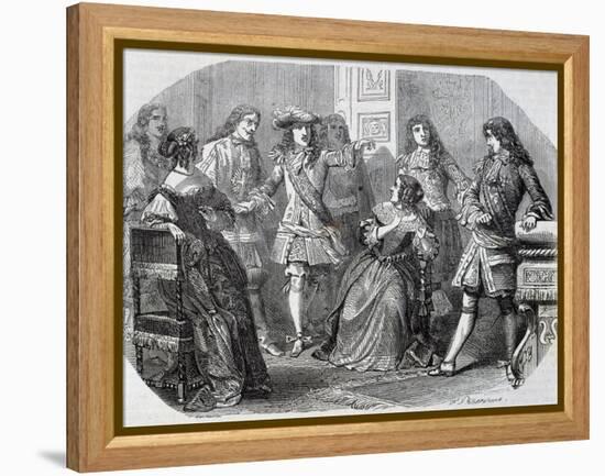 Arrest of Nicolas Fouquet Superintendent of Finance-Felix Philippoteaux-Framed Premier Image Canvas