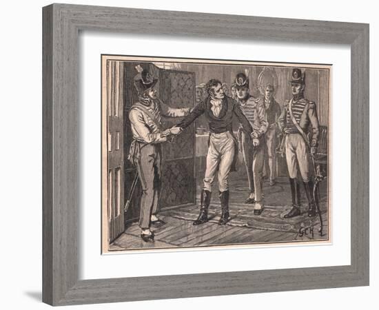 Arrest of Sir Francis Burdett Ad 1810-Godfrey C. Hindley-Framed Giclee Print