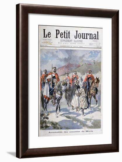 Arrest of the Assassins of Mores, Algeria, 1898-F Meaulle-Framed Giclee Print