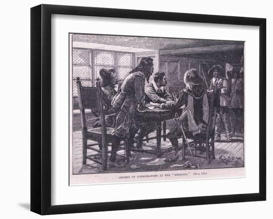 Arrest of the Conspirators at the Mermaid Ad 1658-William Barnes Wollen-Framed Giclee Print