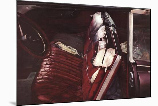 Arrested Vehicle with Red Seats-John Salt-Mounted Collectable Print