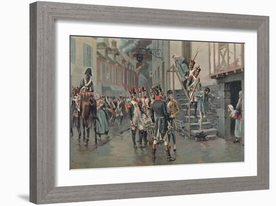 'Arresting Deserters', 1896-Unknown-Framed Giclee Print