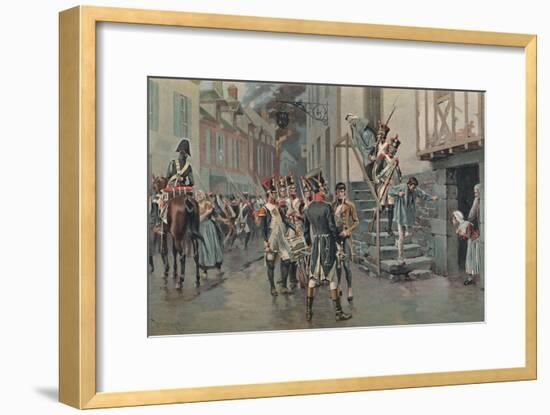 'Arresting Deserters', 1896-Unknown-Framed Giclee Print