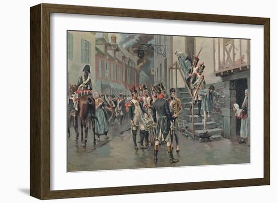 'Arresting Deserters', 1896-Unknown-Framed Giclee Print