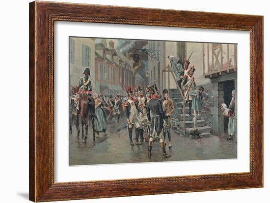 'Arresting Deserters', 1896-Unknown-Framed Giclee Print