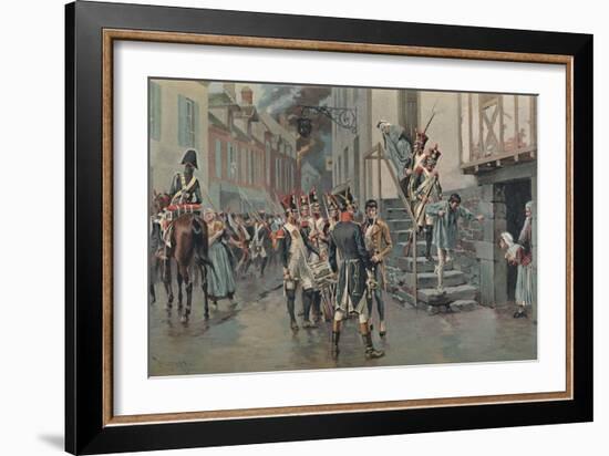 'Arresting Deserters', 1896-Unknown-Framed Giclee Print