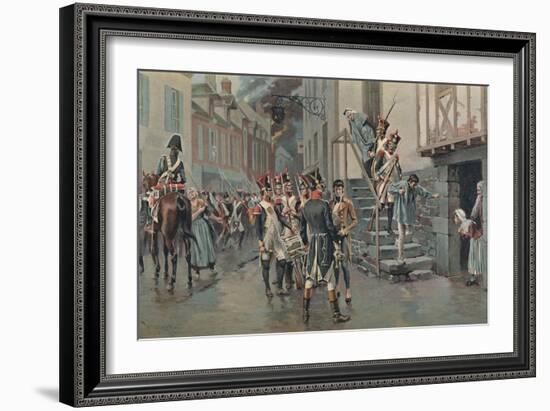 'Arresting Deserters', 1896-Unknown-Framed Giclee Print