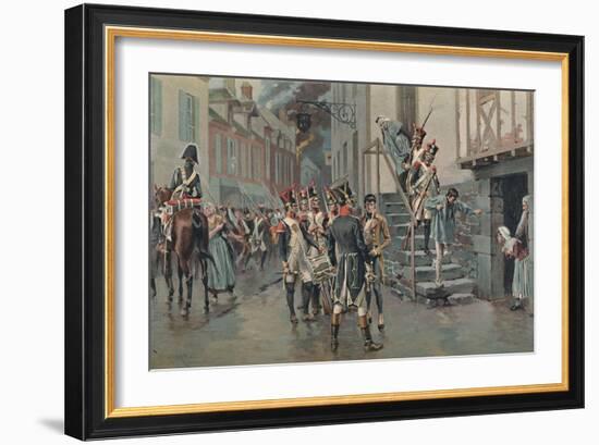 'Arresting Deserters', 1896-Unknown-Framed Giclee Print