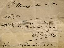 Autograph Music Score of Man Who Laughs, Act I, 1922-Arrigo Pedrollo-Premier Image Canvas