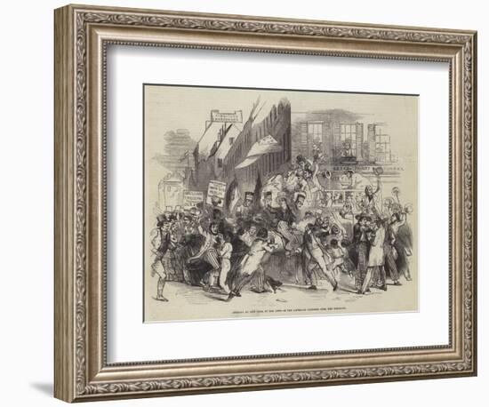 Arrival at New York of the News of the American Victories over the Mexicans-null-Framed Giclee Print