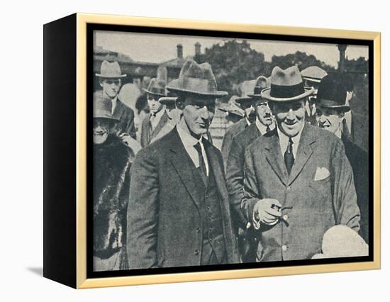 'Arrival in England. Captain Cecil Foster and his chief officer Gravesend, August, 1923, (1936)-Unknown-Framed Premier Image Canvas