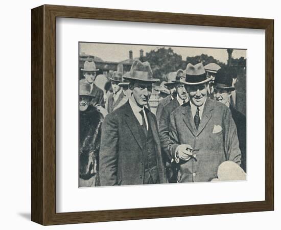 'Arrival in England. Captain Cecil Foster and his chief officer Gravesend, August, 1923, (1936)-Unknown-Framed Photographic Print