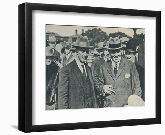 'Arrival in England. Captain Cecil Foster and his chief officer Gravesend, August, 1923, (1936)-Unknown-Framed Photographic Print