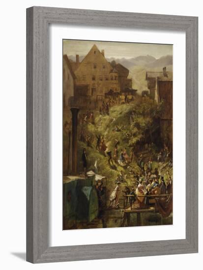 Arrival in Seeshaupt, about 1860/65-Carl Spitzweg-Framed Giclee Print