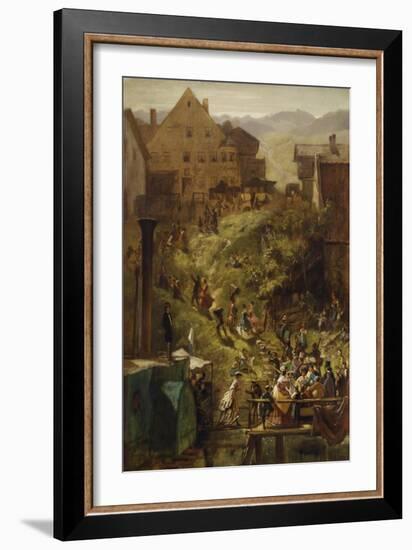 Arrival in Seeshaupt, about 1860/65-Carl Spitzweg-Framed Giclee Print