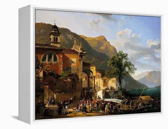 Arrival of a Procession on the Banks of a Lake-Demetrio Cosola-Framed Premier Image Canvas