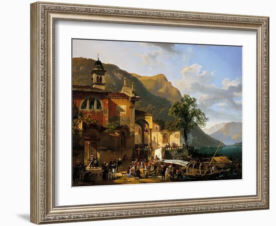 Arrival of a Procession on the Banks of a Lake-Demetrio Cosola-Framed Giclee Print