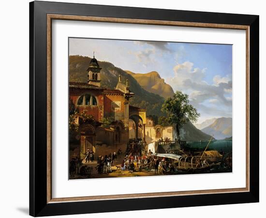 Arrival of a Procession on the Banks of a Lake-Demetrio Cosola-Framed Giclee Print