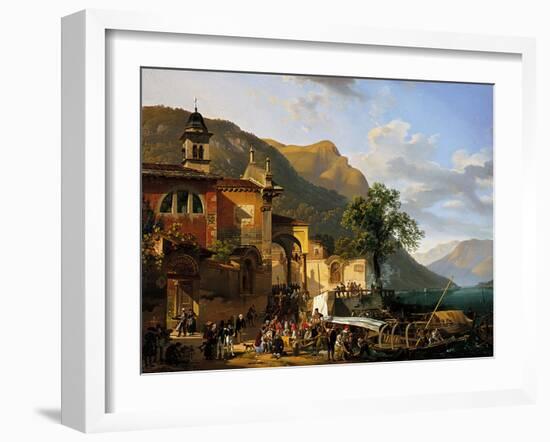 Arrival of a Procession on the Banks of a Lake-Demetrio Cosola-Framed Giclee Print