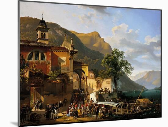 Arrival of a Procession on the Banks of a Lake-Demetrio Cosola-Mounted Giclee Print