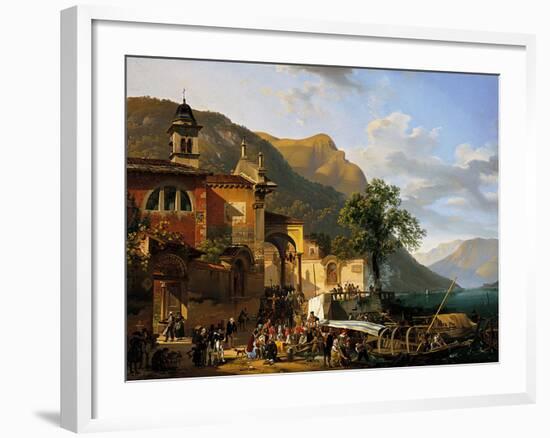 Arrival of a Procession on the Banks of a Lake-Demetrio Cosola-Framed Giclee Print