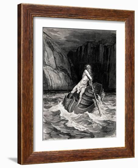 Arrival of Charon-Gustave Doré-Framed Giclee Print